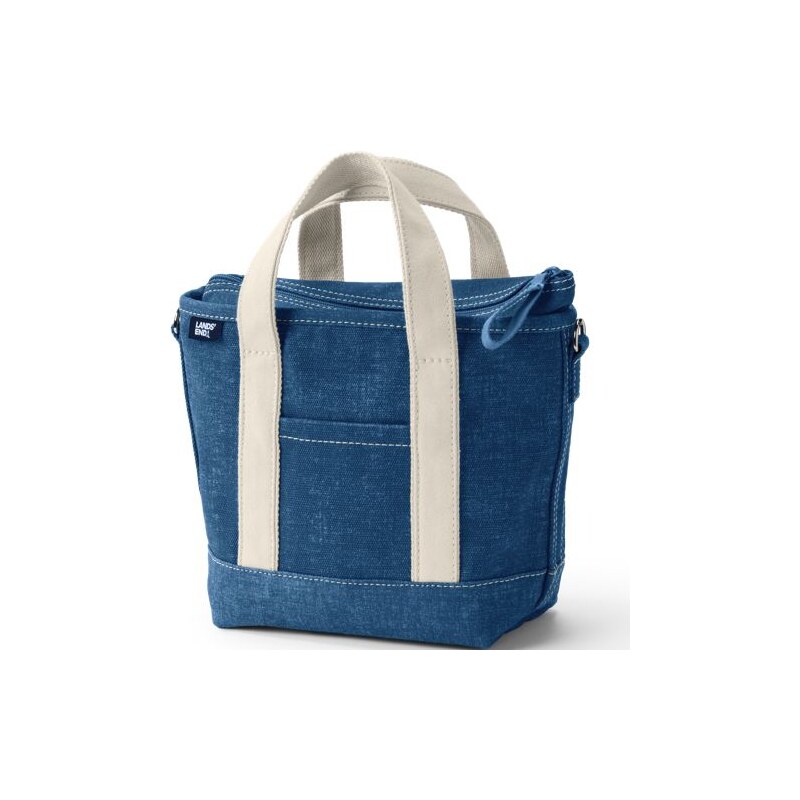 Small Plain Zip Top Canvas Tote Bag, Men, size: one size,
