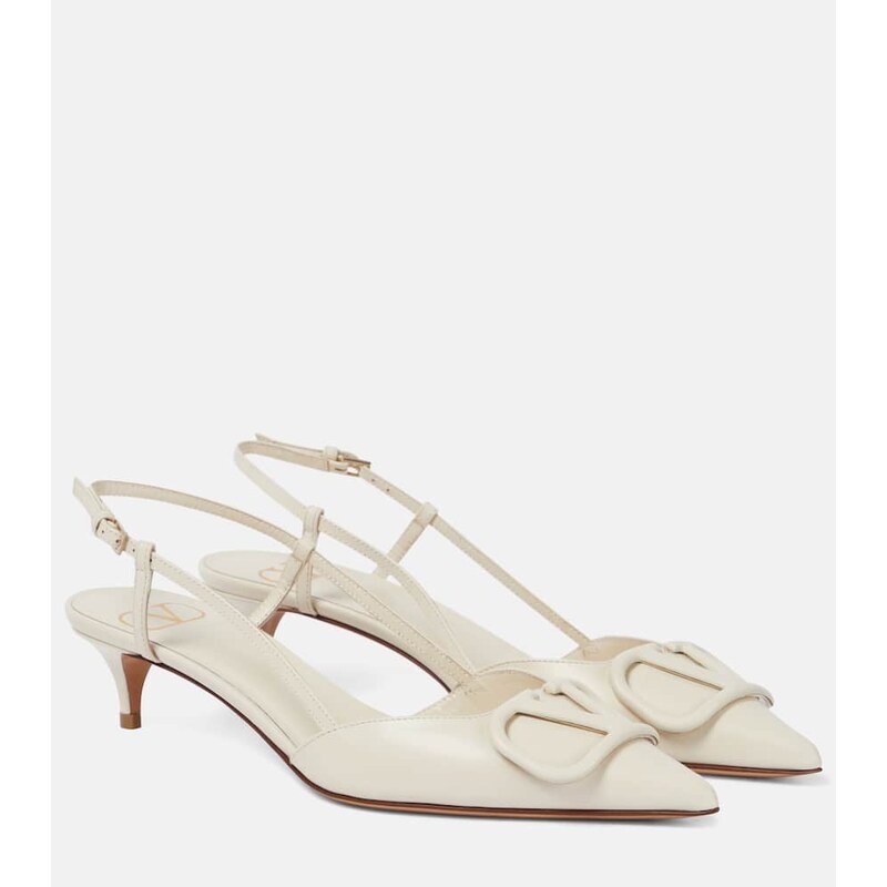 Valentino Garavani VLogo leather slingback pumps