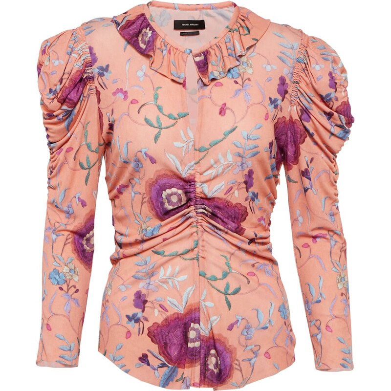 Isabel Marant Jen floral velvet top