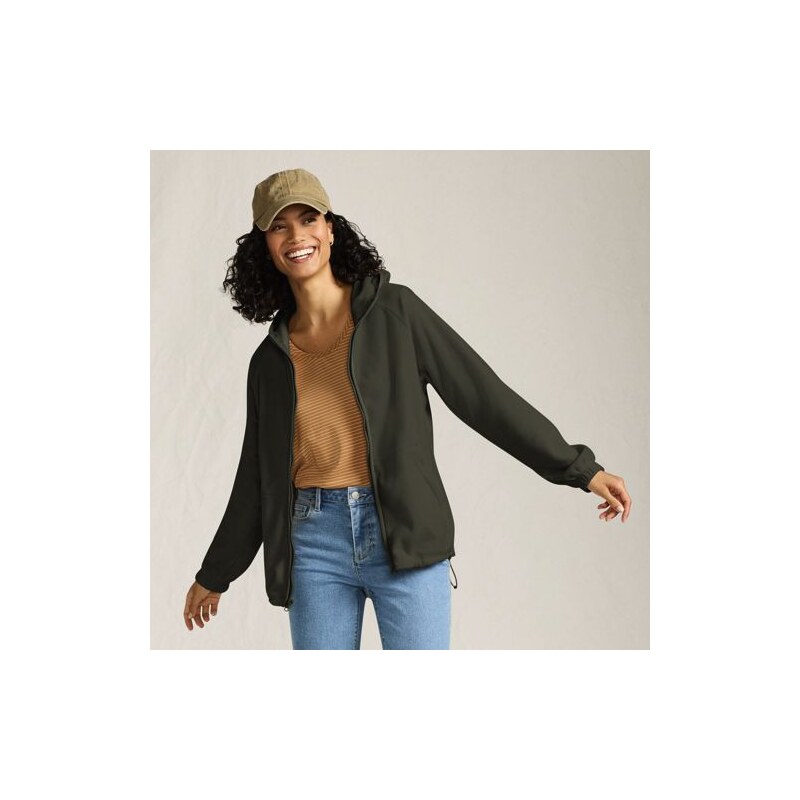 Anyweather Water Repellent Hooded Fleece Jacket, Women, size: 10-12, 114923393