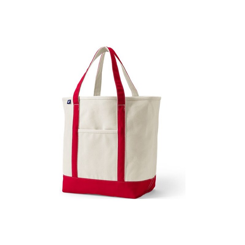Large Open Top Canvas Tote Bag, Women, size: one size, regular, Red, 115262201