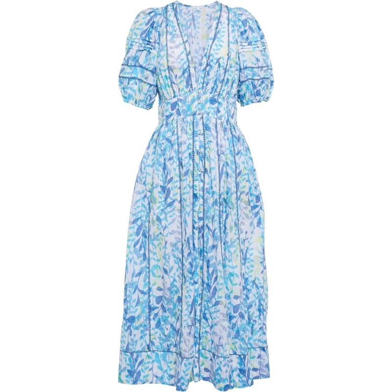 Poupette St Barth Reine floral cotton midi dress