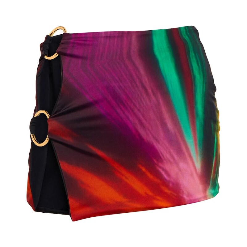 Louisa Ballou Double Ring printed miniskirt