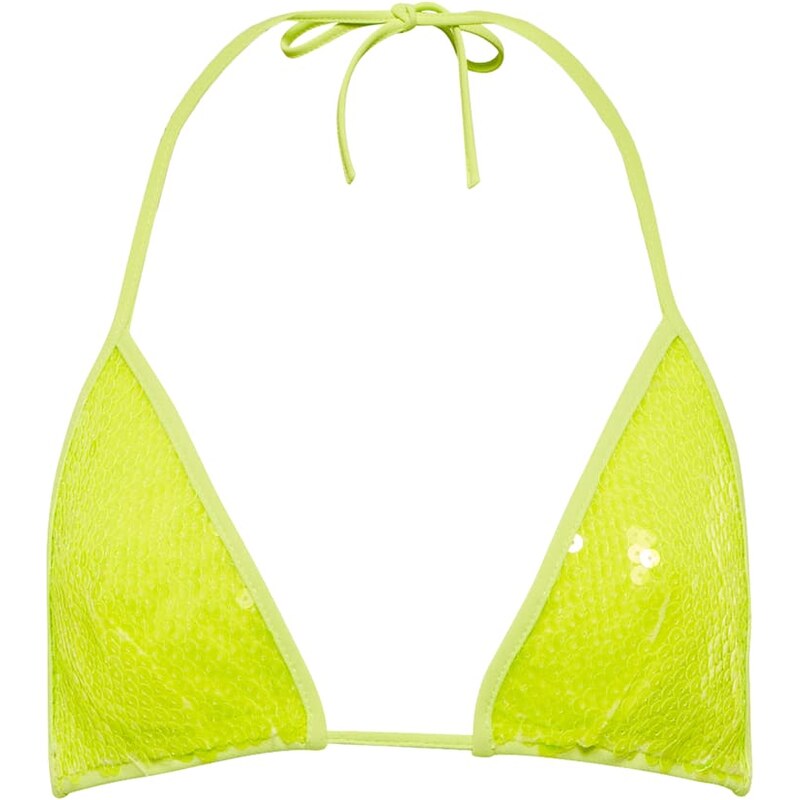 David Koma Sequined triangle bikini top