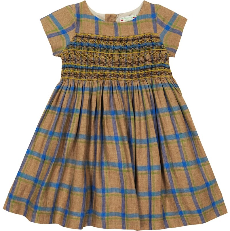 Bonpoint Duchesse checked linen dress