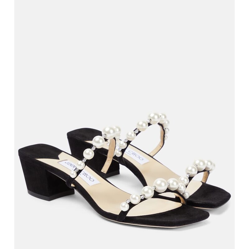 Jimmy Choo Amara 45 embellished suede sandals