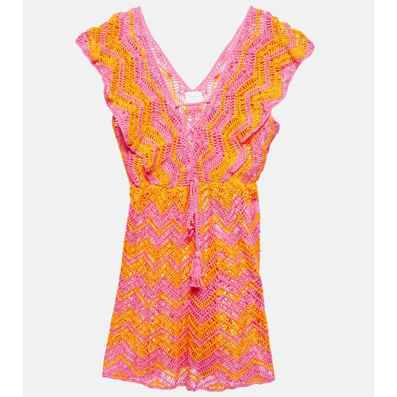 Anna Kosturova Melissa crocheted cotton minidress