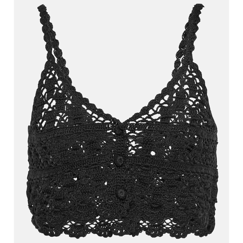 Anna Kosturova Bianca crochet crop top