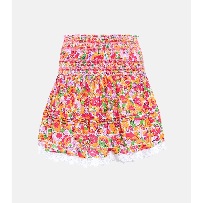Poupette St Barth Galia floral miniskirt