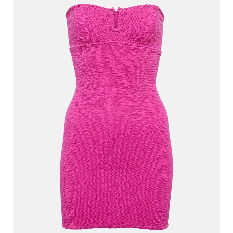Reina Olga La Sciura textured bandeau minidress