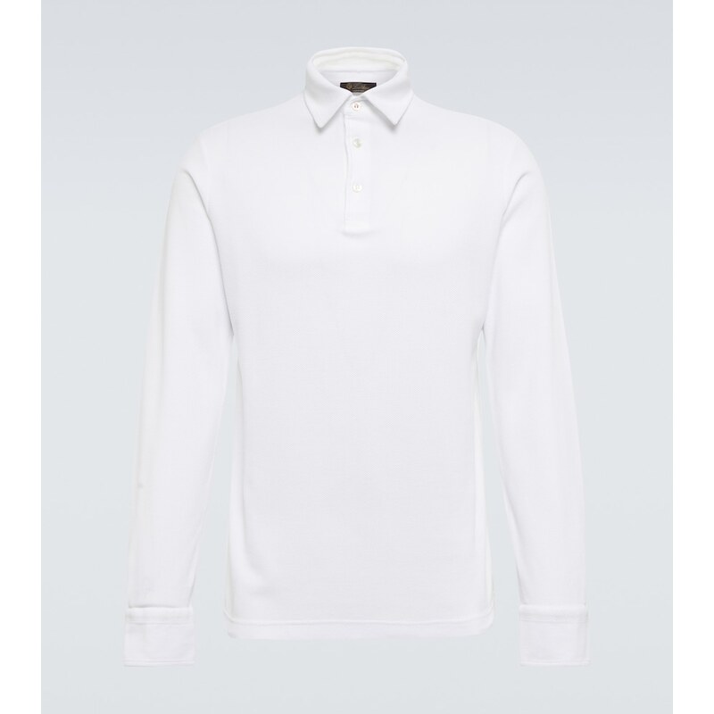 Loro Piana Cotton long-sleeved polo sweater