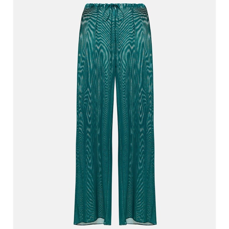 Oséree Lamé wide-leg pants
