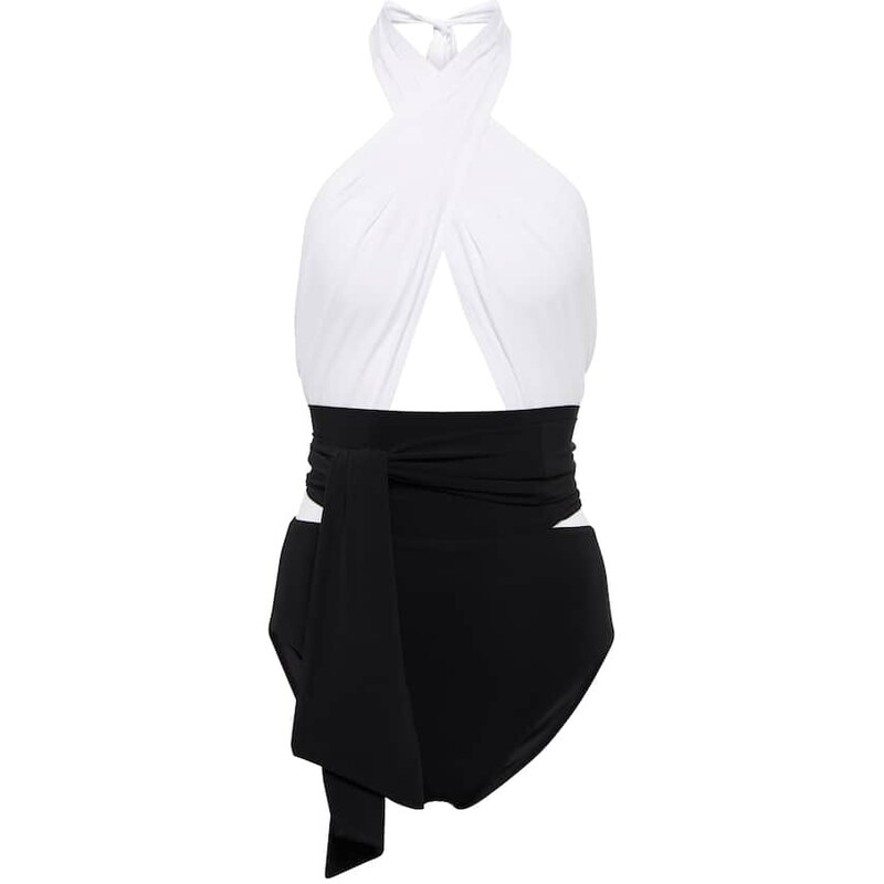 Karla Colletto Cutout halterneck swimsuit