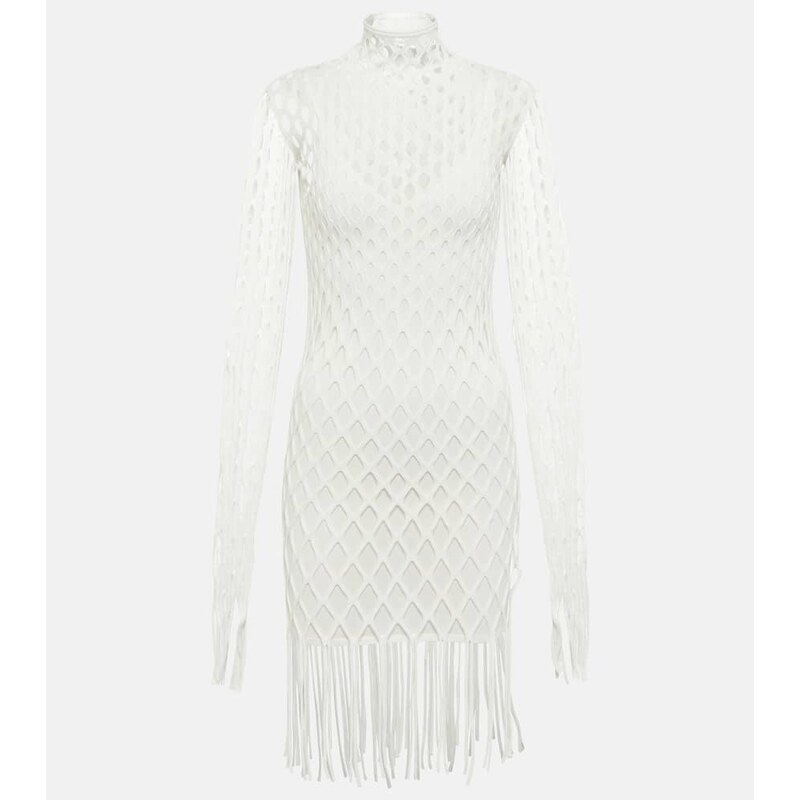 Dion Lee Fishnet high-neck minidress
