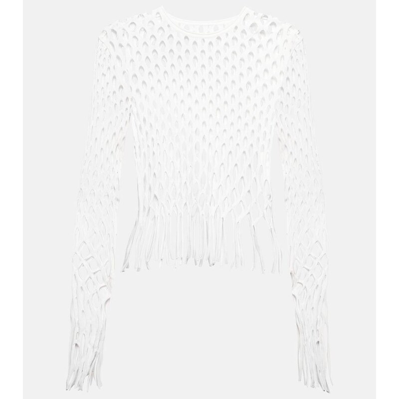 Dion Lee Fringed fishnet top