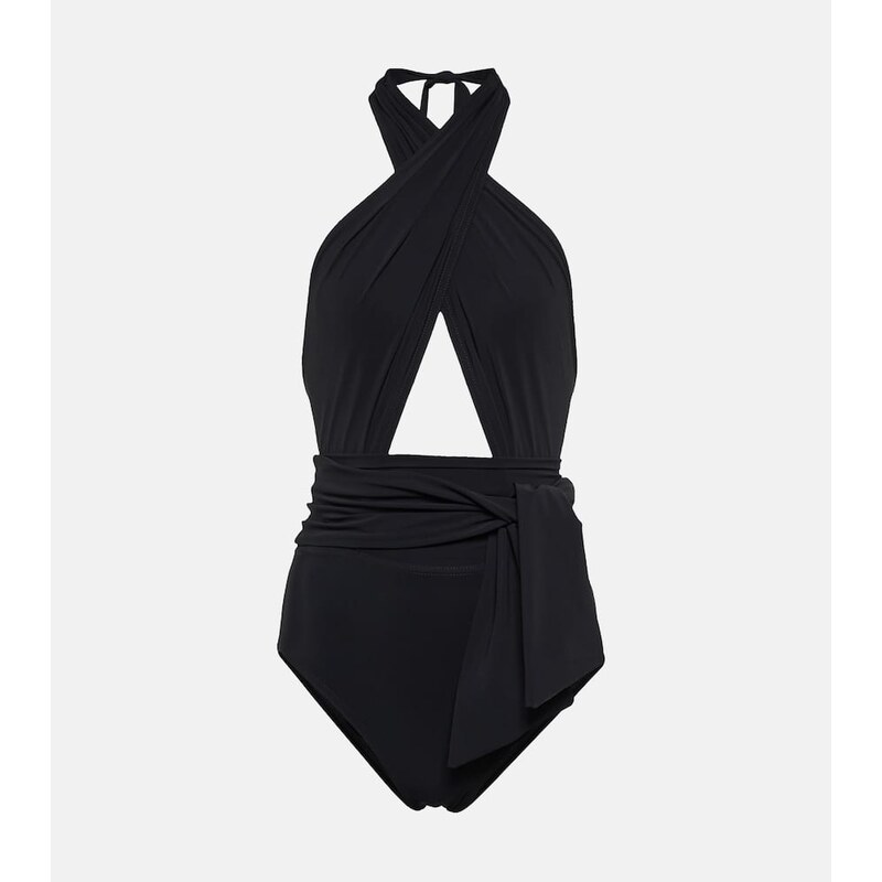 Karla Colletto Cutout halterneck swimsuit