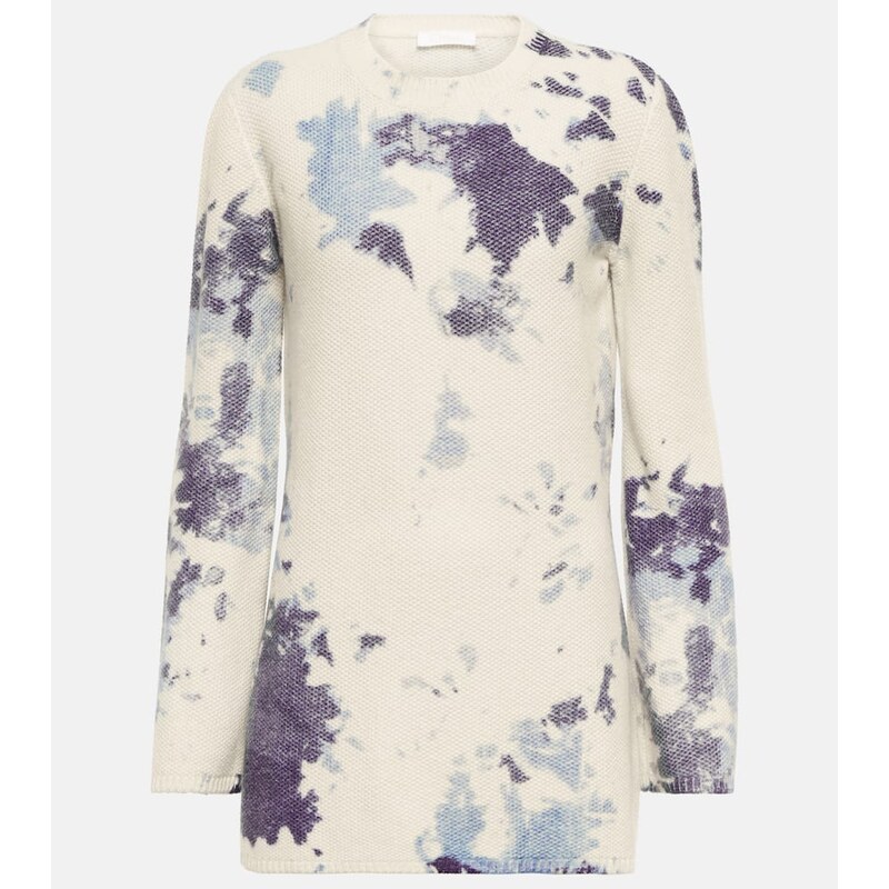 Chloé Tie-dye cashmere minidress