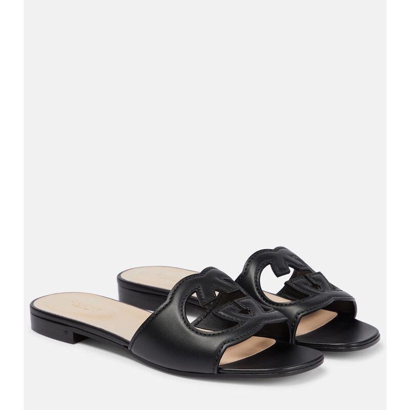 Gucci Interlocking G cutout leather sandals
