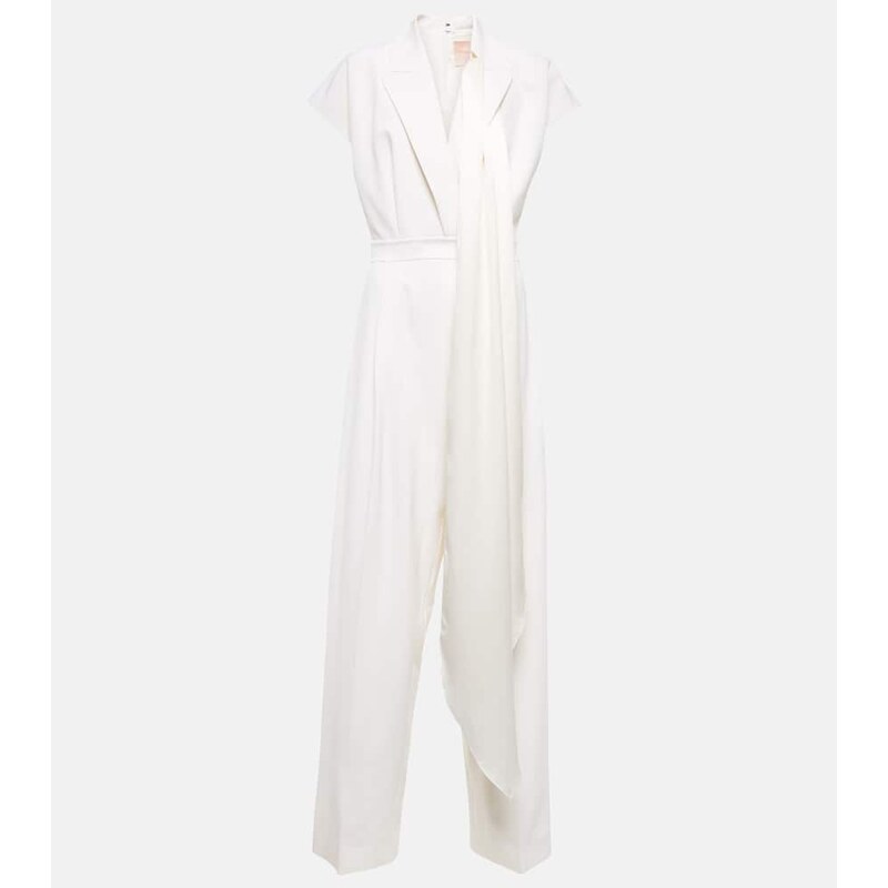 Roksanda Bridal cape-detail wool jumpsuit