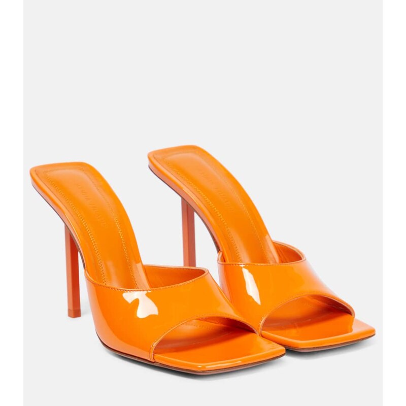Amina Muaddi Laura patent leather mules