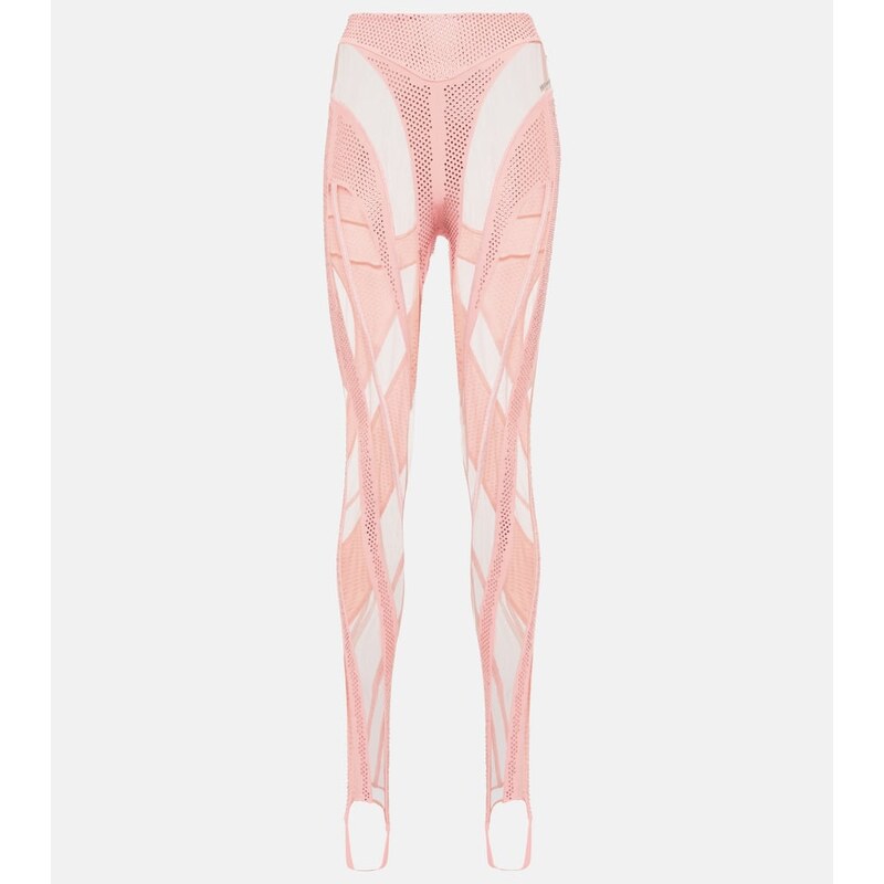 Mugler Paneled stirrup leggings