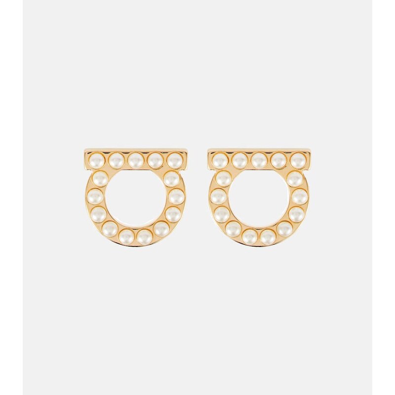 Ferragamo Gancio faux pearl-embellished earrings