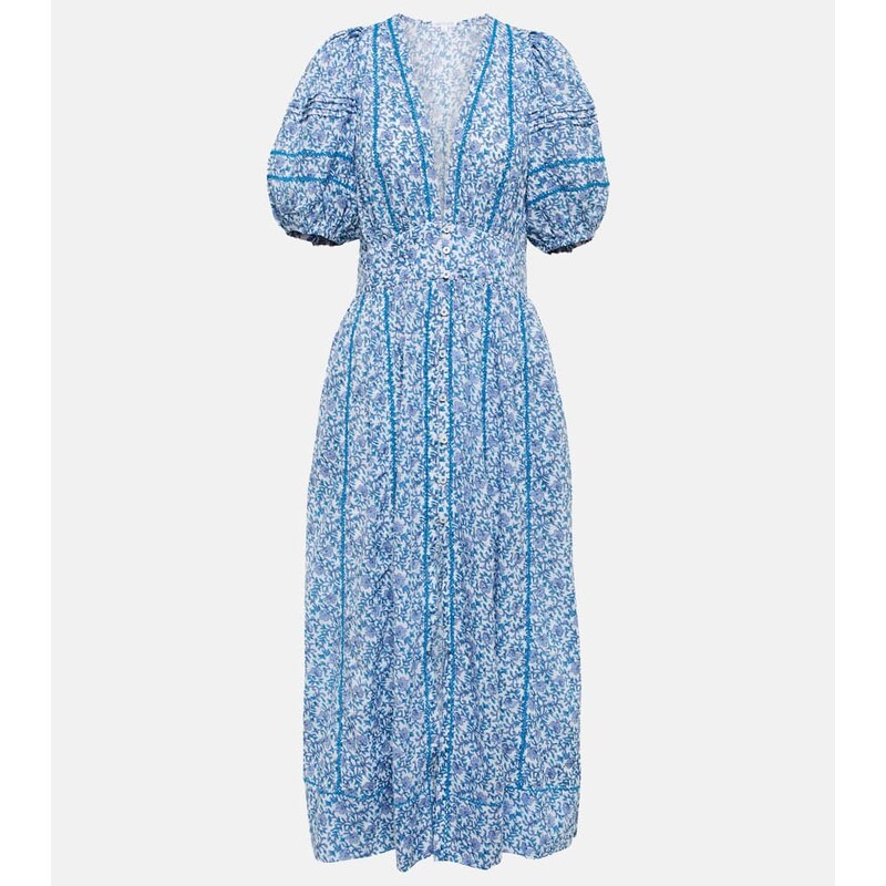 Poupette St Barth Reine floral midi dress