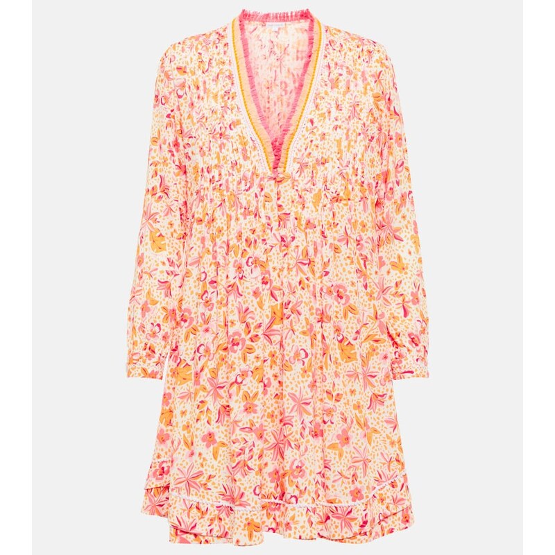 Poupette St Barth Ola floral rayon georgette minidress