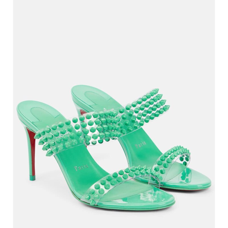 Christian Louboutin Spike Only 85 PVC and leather sandals