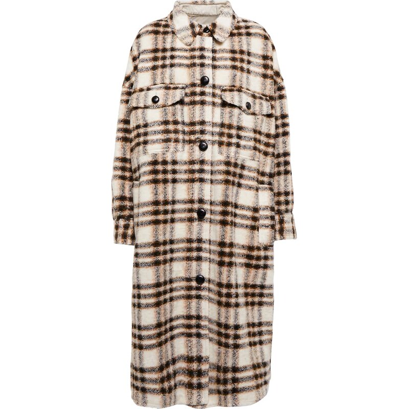 Marant Etoile Fontizi checked wool-blend coat