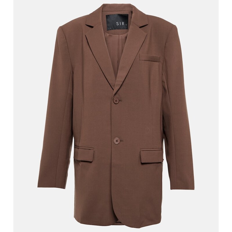 SIR Single-breasted wool-blend blazer