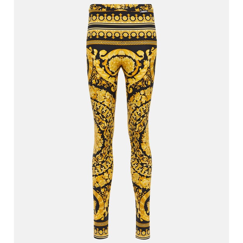 Versace Barocco mid-rise leggings