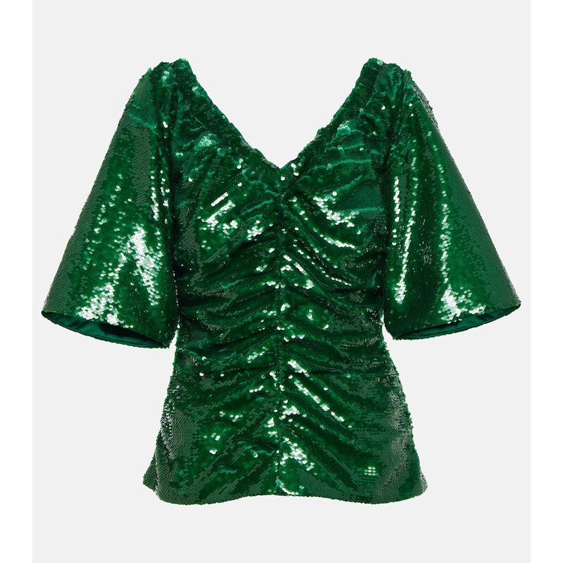 Ganni Sequined top