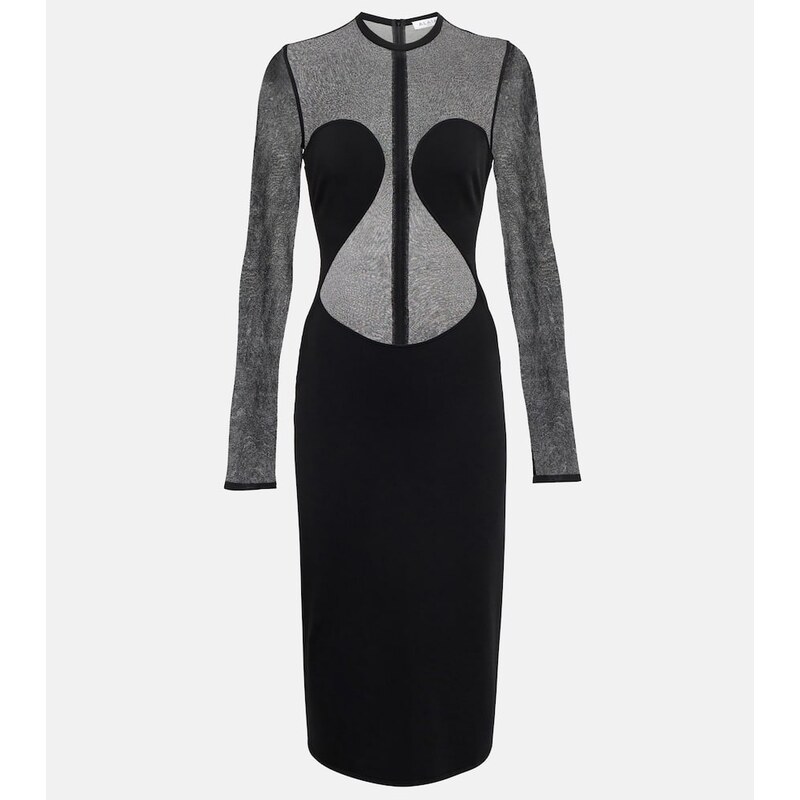 Alaïa Semi-sheer paneled minidress