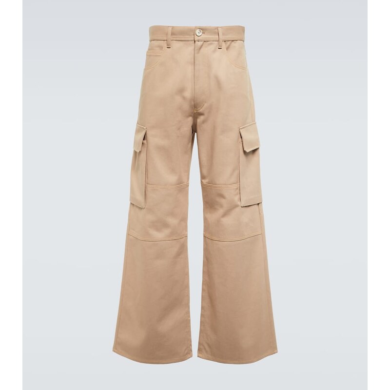 Marni Wide-leg cotton gabardine cargo pants