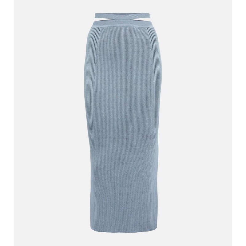 Simkhai Orion rib-knit midi skirt