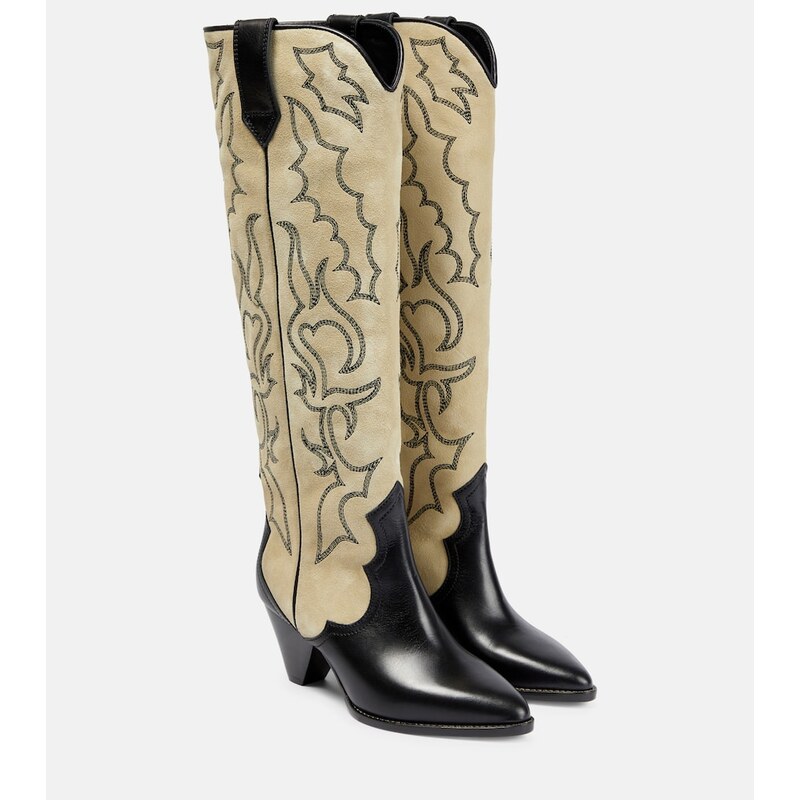 Isabel Marant Leila leather and suede cowboy boots