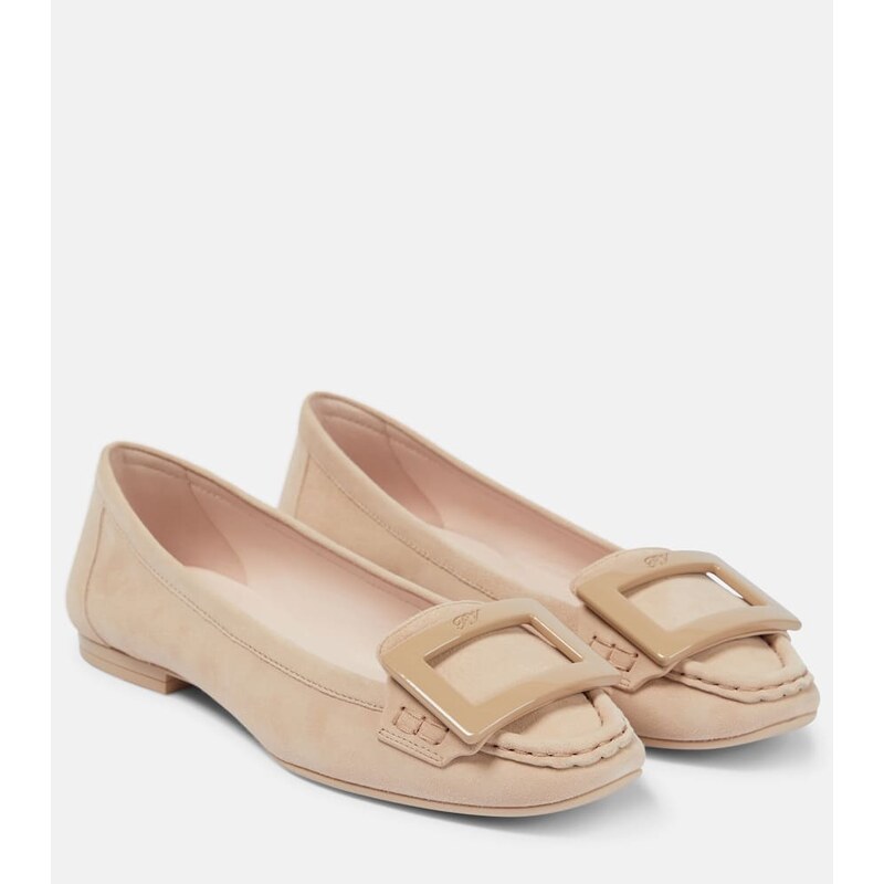 Dámské mokasíny Roger Vivier z kůže v barvě Collant