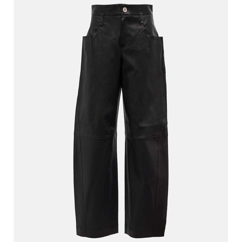 Stouls Cassidy high-rise wide-leg suede pants