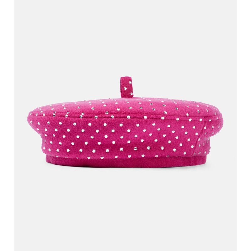 Ruslan Baginskiy Embellished wool-blend beret