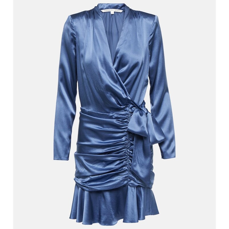Veronica Beard Agatha silk-blend satin wrap dress