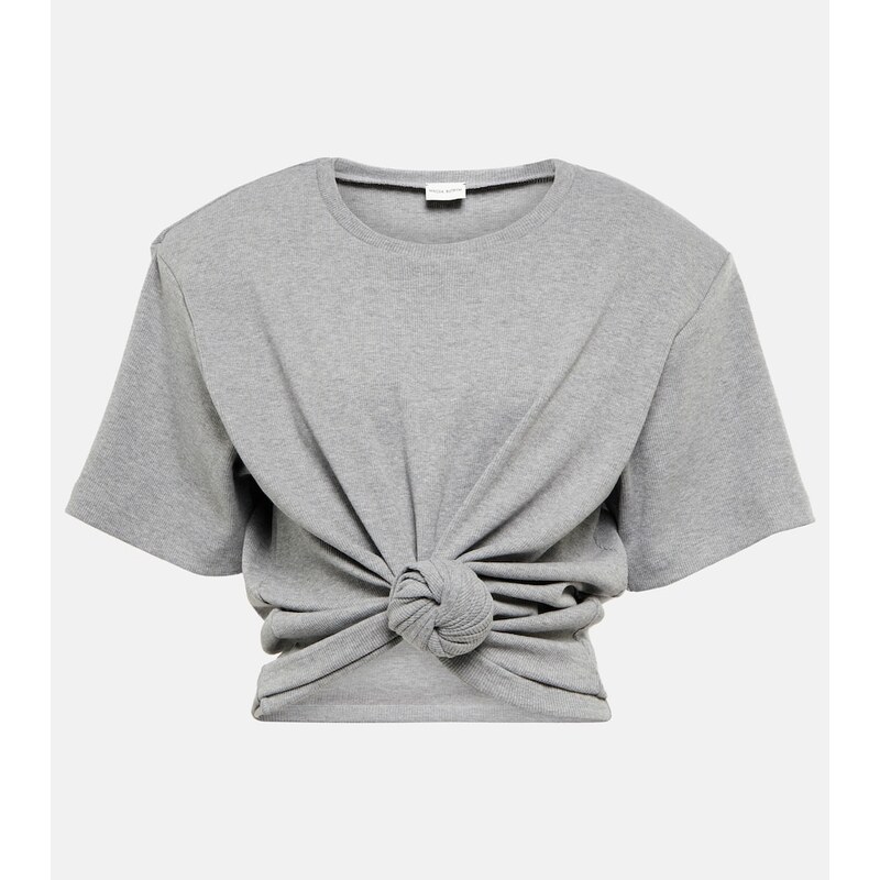 Magda Butrym Cropped cotton-blend T-shirt