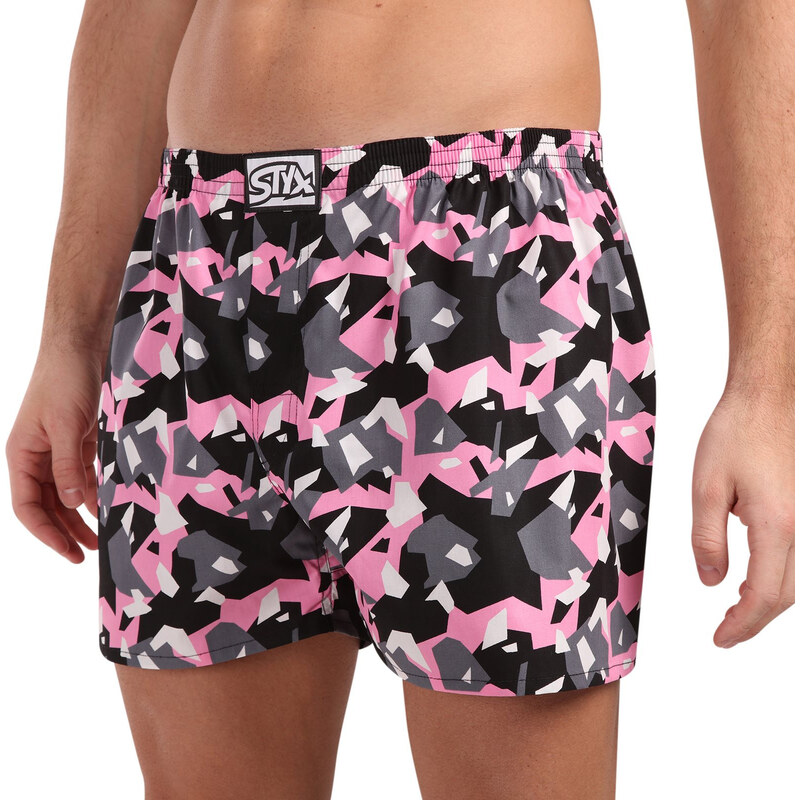 Pánské trenky Styx art klasická guma nadrozměr maskáč hranatý