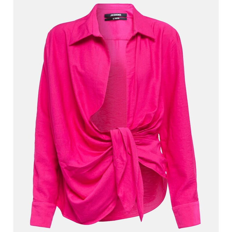 Jacquemus La Chemise Bahia tie-detail shirt