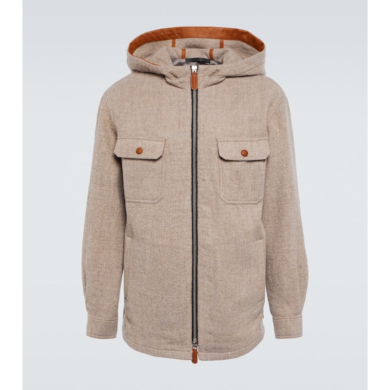 Giorgio Armani Hooded virgin wool blouson