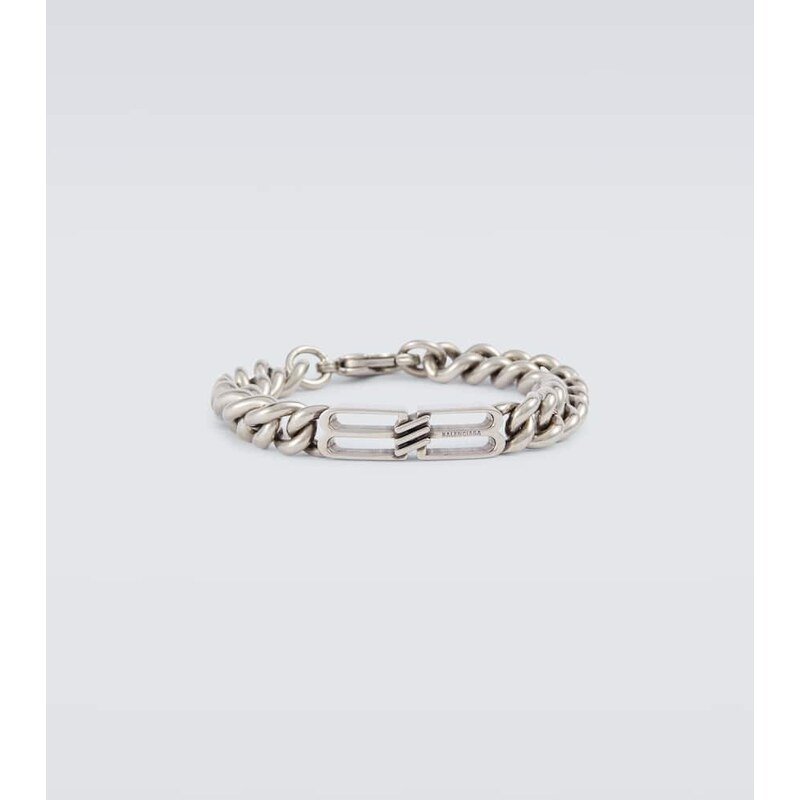 Balenciaga BB brass bracelet