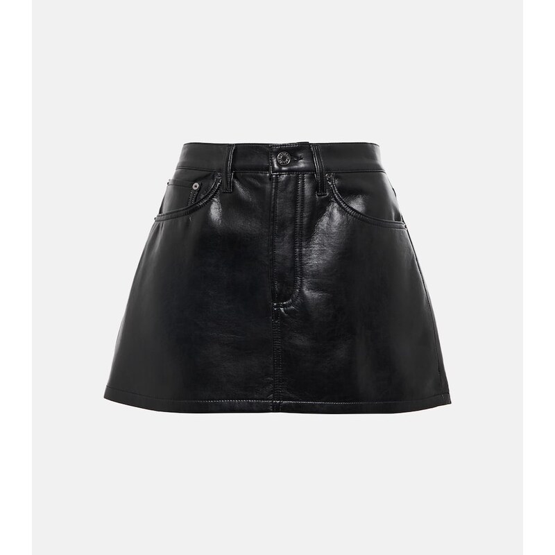 Agolde Faux-leather miniskirt