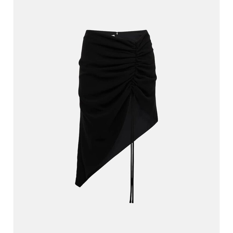 Mônot Asymmetric crêpe midi skirt