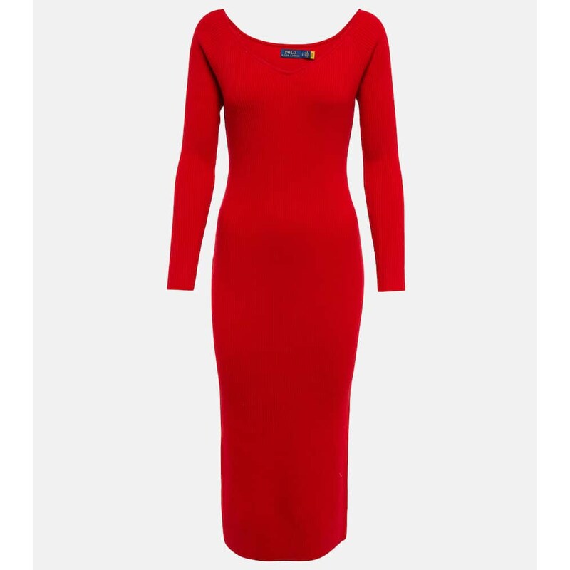 Polo Ralph Lauren Wool and cashmere-blend midi dress