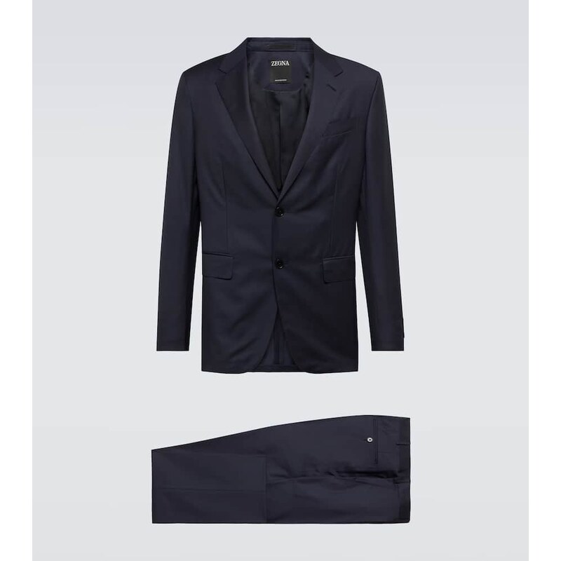 Oblek Zegna Wool suit v modrém odstínu